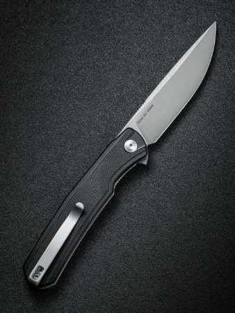 Складной нож SENCUT Scitus D2 Steel Gray Stonewashed Handle G10 Black