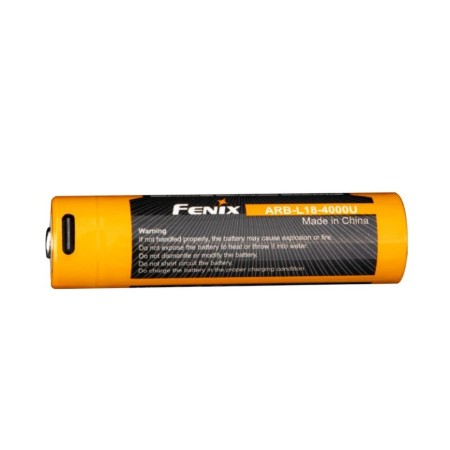 Аккумулятор 18650 Fenix ARB-L18-4000U Rechargeable Li-ion Battery с разъемом для USB