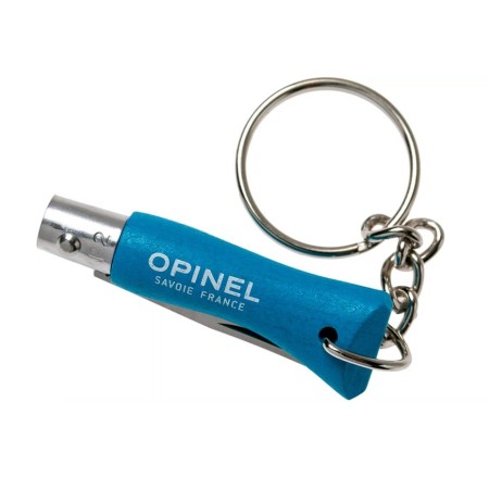 Нож-брелок Opinel №2, нержавеющая сталь, голубой, 001428B