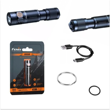 Фонарь Fenix E05R черный