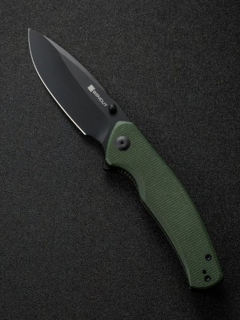 Складной нож SENCUT Slashkin D2 Steel Black Handle Green Canvas Micarta