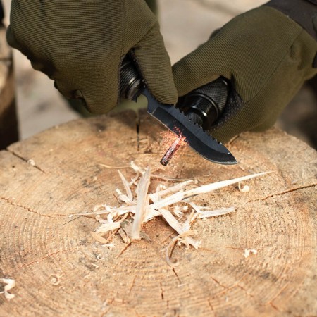 Уцененный товар Многофункциональный топор Adimanti (В упаковке. Б/У. Огниво очень сильно сточено. Топорище с царапинами. Насадка нож с царапинами)