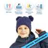 Водонепроницаемая детская шапка DexShell Kid's Beanie Cable Twin Pompom фиолетовый
