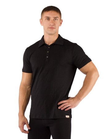 Футболка  мужская DINGO/ кор. рукав/ шерсть 160/ черный