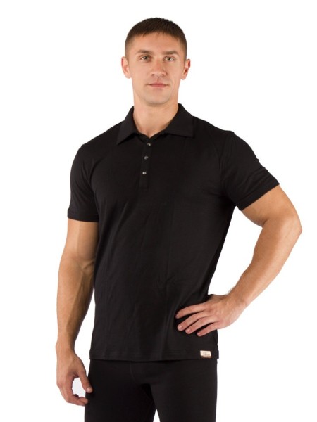 Футболка  мужская DINGO/ кор. рукав/ шерсть 160/ черный