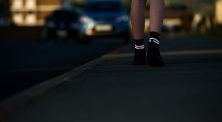 Уцененный товар Водонепроницаемые носки DexShell Pro visibility Cycling черный/серый/зеленый XL (47-49) (Без упаковки. В зип пакете.)