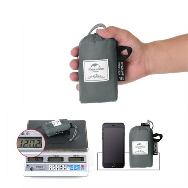 Рюкзак компактный Naturehike 18L NH17A012-B Ultra-Light серый