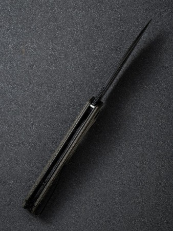 Уцененный товар Складной нож SENCUT Mims сталь 9Cr18MoV, рукоять с каменной отделкой Микарта зелёная(Витрин. образец)