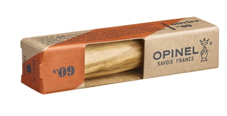 Нож Opinel №9, нержавеющая сталь, рукоять из оливкового дерева в картонной коробке, 002426