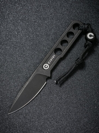 Нож CIVIVI Fixed Blade Circulus сталь 10Cr15CoMoV, рукоять из нержавеющей стали с каменной (Вскрытая, поврежден. упаковка)