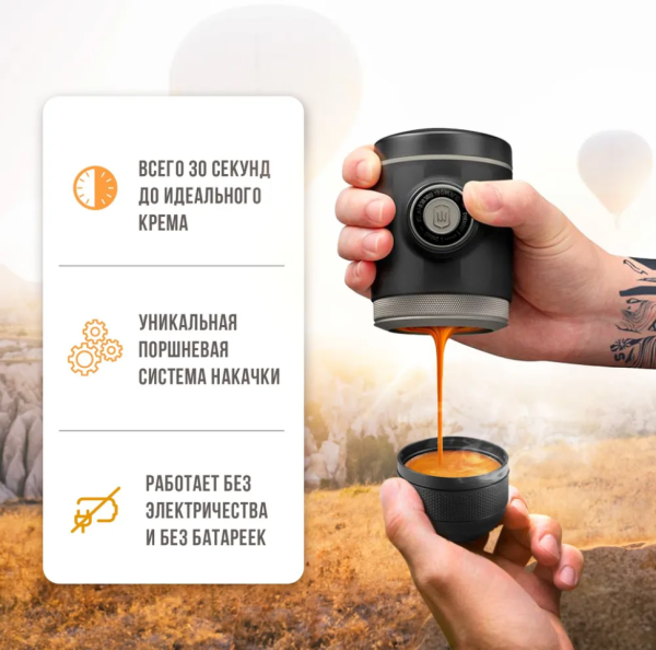 Уцененный товар Ручная портативная кофемашина WACACO Picopresso(Витрин. образец)