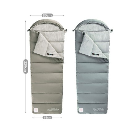 Ультралёгкий спальный мешок Naturehike NH20MSD02 M300 хлопковый с капюшоном весна осень зеленый