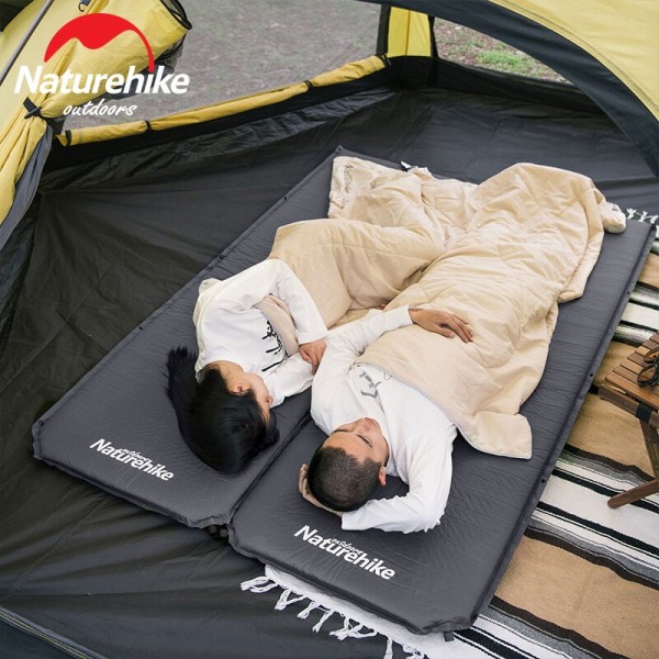 Коврик самонадувной туристический Naturehike D03 Dark Grey, 6927595711491