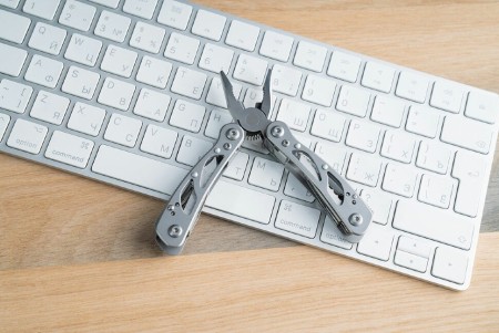 Мультитул Ganzo G104S (10 в 1) серебристый мини