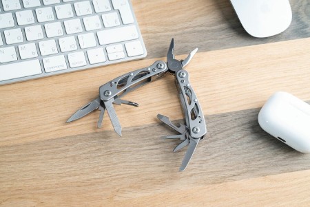 Мультитул Ganzo G104S (10 в 1) серебристый мини (В комплектации нет чехла)