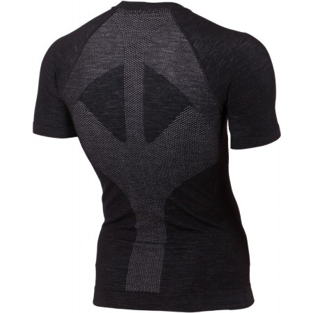 Уцененный товар Футболка мужская WABEL/ кор.рукав/ Шерсть 120/ черная/ S-M, WABEL9090SM(Вскрытая упаковка. Витрин. образец)