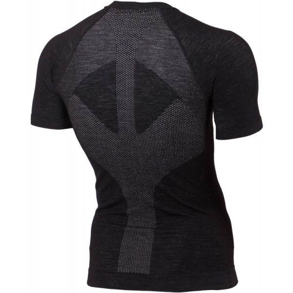 Уцененный товар Футболка мужская WABEL/ кор.рукав/ Шерсть 120/ черная/ S-M, WABEL9090SM(Вскрытая упаковка. Витрин. образец)