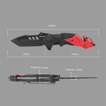 Нож складной Ganzo G629-RD черный/красный