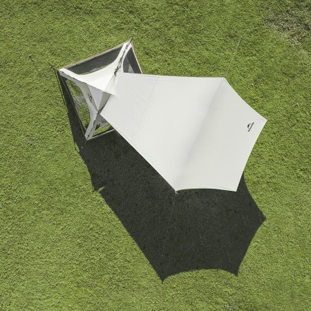 Палатка Naturehike Ango Automatic CNK2550WS010 трёхместная, малая, c навесом, светло-серая с серым