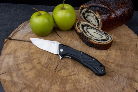 Нож складной Ruike D198-PB черный (Вскрытая, поврежденная упаковка)