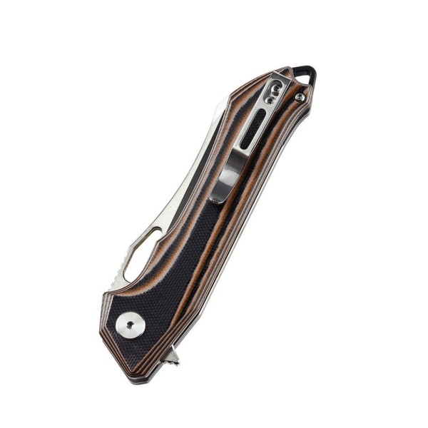 Нож Bestech Platypus сталь D2, рукоять G10 черный-оранжевый-бежевый (Поврежденная упаковка)