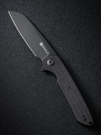 Уцененный товар Складной нож SENCUT Kyril 9Cr18MoV Steel Black Stonewashed Handle Black Micarta(витрин.образец)