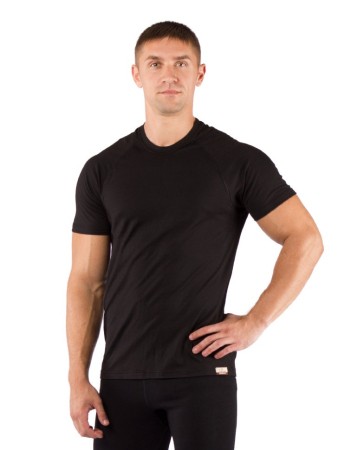 Футболка  мужская Quido/ кор. рукав/ шерсть 160/ черный