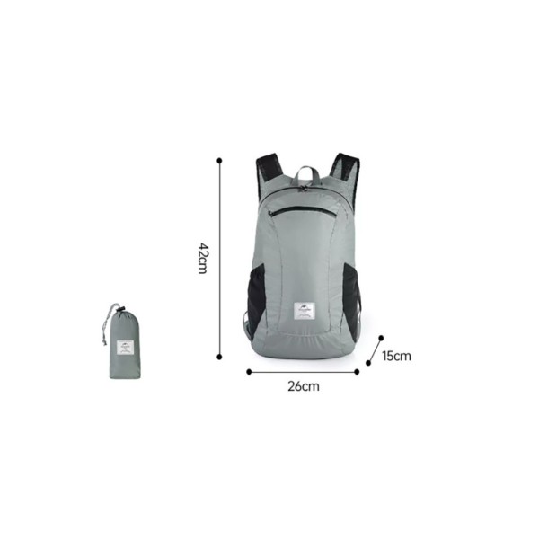 Рюкзак компактный Naturehike 18L NH17A012-B Ultra-Light серый