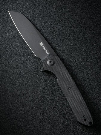 Складной нож SENCUT Kyril 9Cr18MoV Steel Black Stonewashed Handle Black Micarta