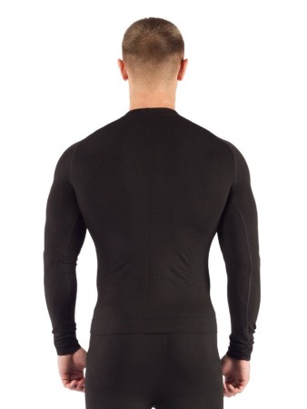 Футболка мужская Apol/ дл. рукав/ синтетика/ черный