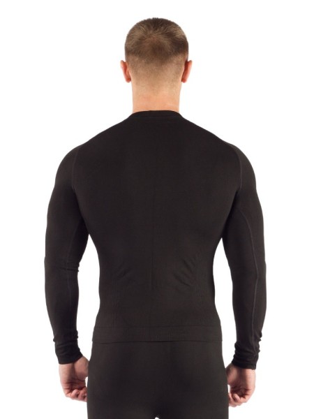 Футболка мужская Apol/ дл. рукав/ синтетика/ черный