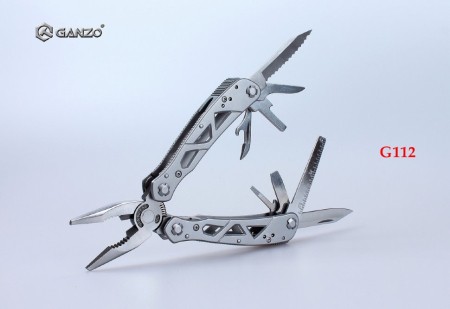 Мультитул Ganzo G112 (19 в 1) серебристый