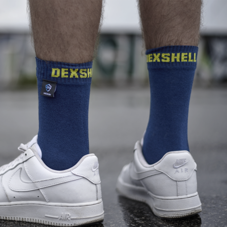 Водонепроницаемые носки DexShell Ultra Thin Crew синий/желтый