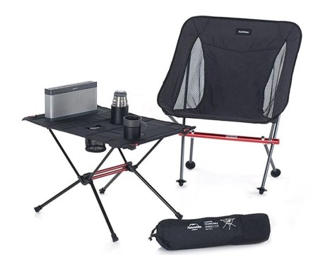 Стул складной Naturehike NH18Y050-Z, светло-серый, 6927595730683