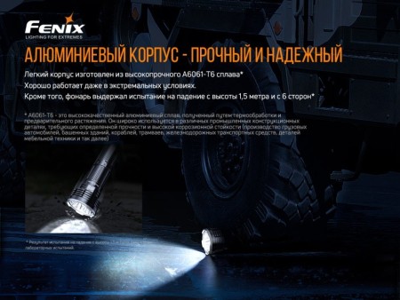 Уцененный товар Фонарь Fenix LR50R(Состояние 4+, упаковка 4+. Комплектация: - Только фонарь и запасное уплотнительное кольцо)