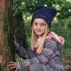 Водонепроницаемая детская шапка DexShell Kid's Beanie Cable Twin Pompom фиолетовый
