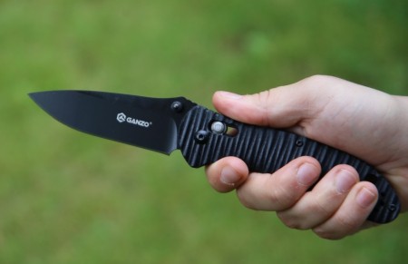 Нож Ganzo G7393P черный, G7393P-BK