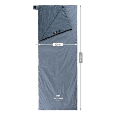 Ультралёгкий спальный мешок Naturehike тип конверт LW180 лето голубой Size XL