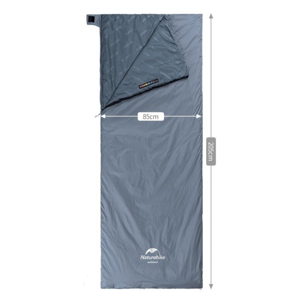 Ультралёгкий спальный мешок Naturehike тип конверт LW180 лето голубой Size XL
