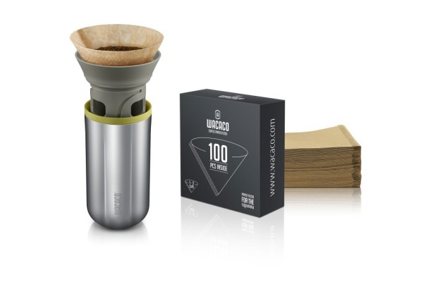 Бумажные фильтры для WACACO Cuppamoka WCCCPMAC, натуральные древесные волокна