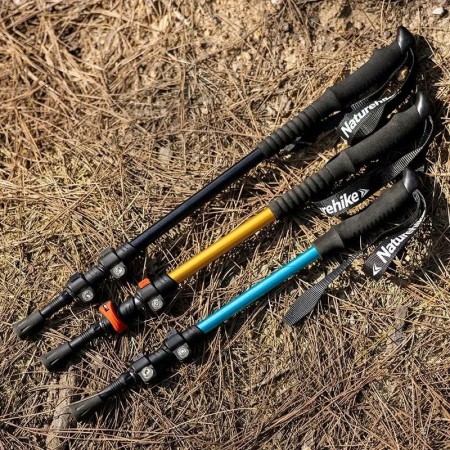 Треккинговая палка Naturehike ST 01 6061 (3-секции) NH17D001-Z (62-135cm) зелёный