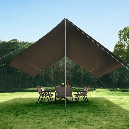 Тент Naturehike Cloud Skies Tarp Lite CNK2350WS015 150D, 550*465 см для кемпинга, светло-коричневый