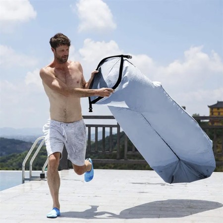 Диван Naturehike NH20FCD06 надувной с подушкой серый