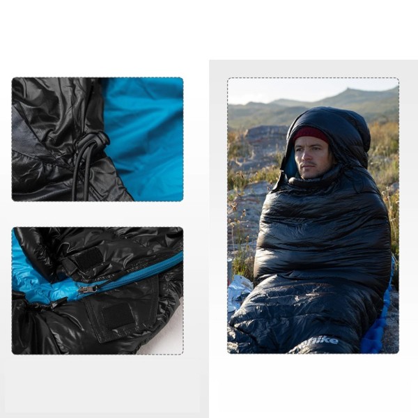 Спальный мешок Naturehike Cicada Wing CW700 CNK2450WS048 утиный пух черный M, 6927595788387