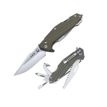 Многофункциональный нож Sanrenmu 7116SUE-GP-T7 зеленый