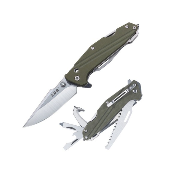 Многофункциональный нож Sanrenmu 7116SUE-GP-T7 зеленый