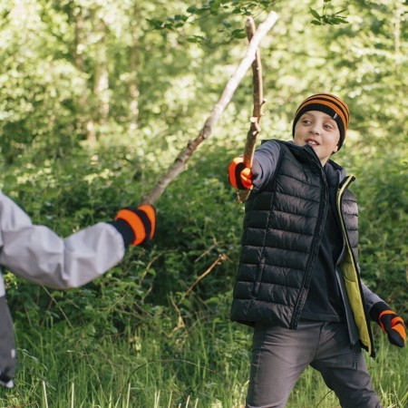 Водонепроницаемые детские варежки Dexshell Children mittens оранжевый/черный M (В зип пакете. Витринный образец.)