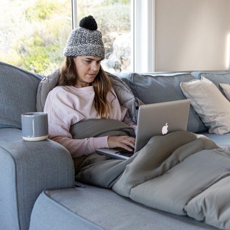 Спальный мешок Naturehike CNK2350WS023 MS500 с капюшоном, серый, молния слева