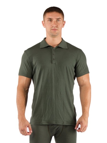 Футболка  мужская DINGO/ кор. рукав/ шерсть 160/ зеленый