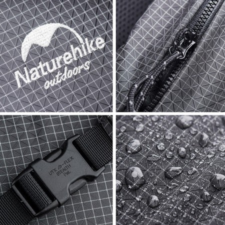 Рюкзак Naturehike Rock Series NH19BP095 60L+5L с рамой, dyneema,  черный, 6927595761649